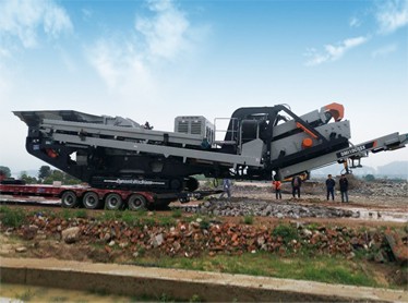 福建福州时产100吨建筑垃圾履带式移动破碎站